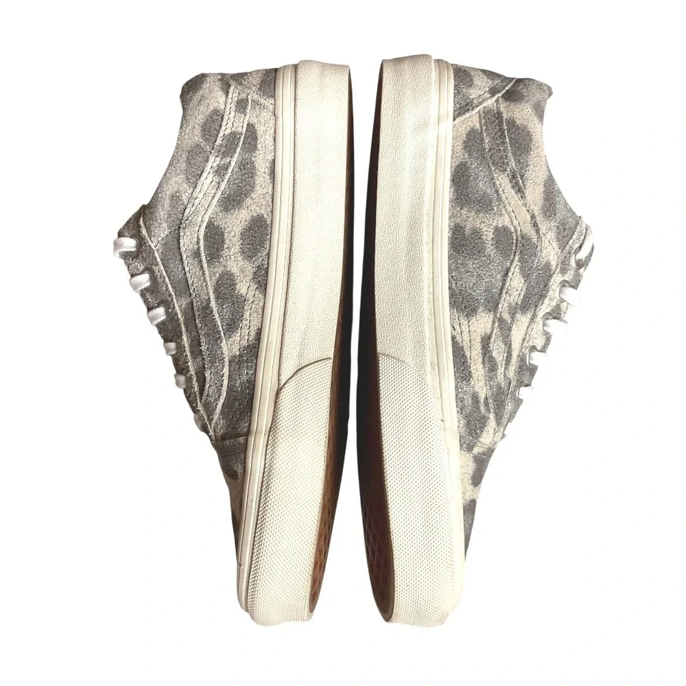 Vans Old Skool Unisex Hairy Suede Leopard Print Sneaker Sz Men's 4.5 / Women's 6